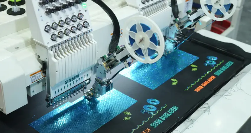 Two Head Tubular Embroidery Machine