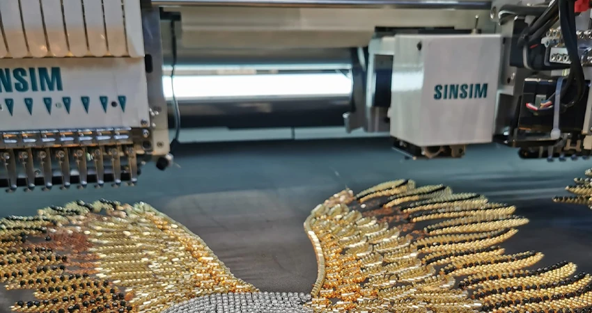 Dual Sequin With 3 Beads & Tufting Embroidery Machine