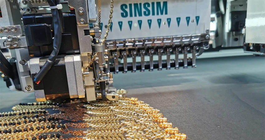 Dual Sequin With 3 Beads & Tufting Embroidery Machine