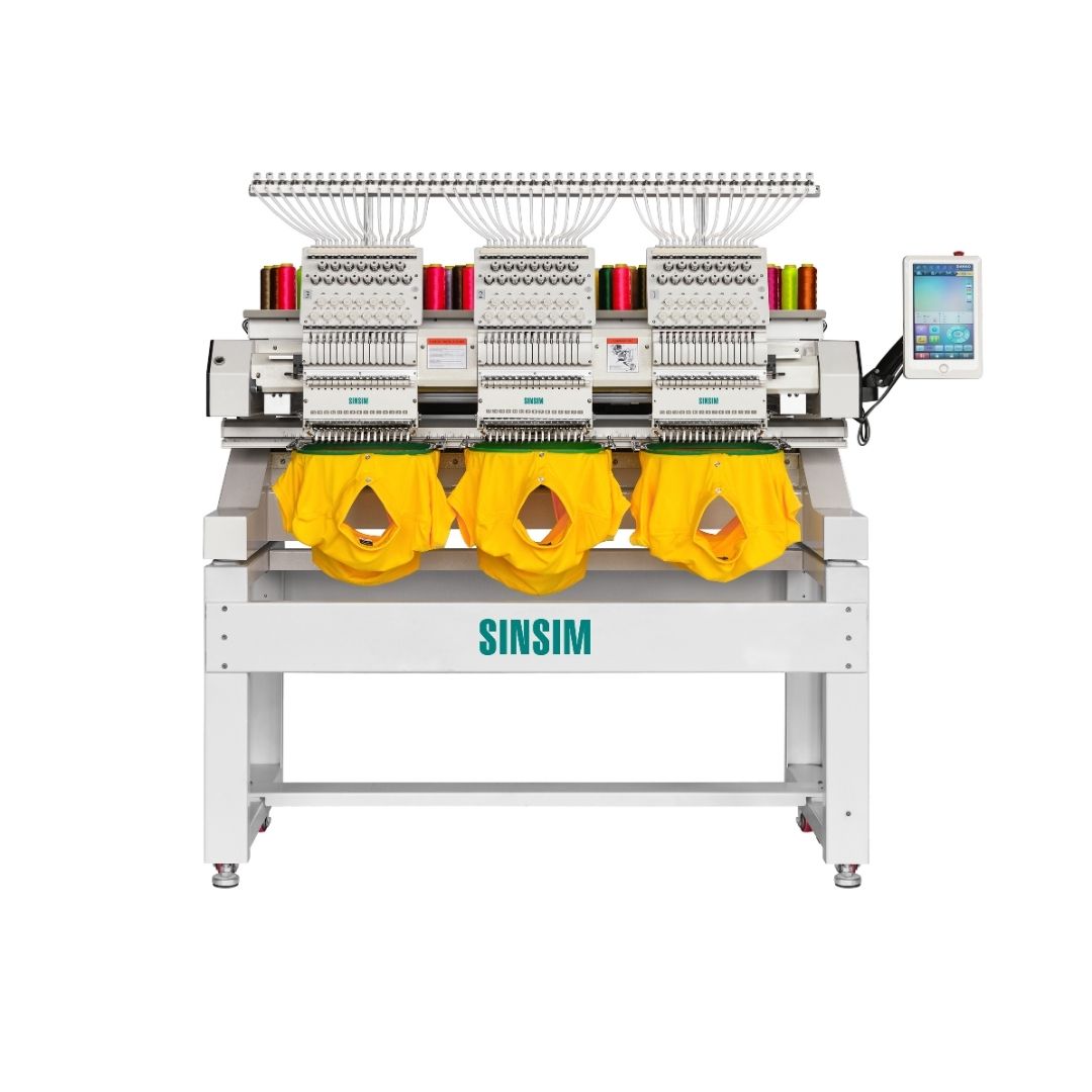 Three Head Tubular Embroidery Machine